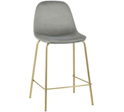 Стул Stool Group Валенсия SN полубарный OS-001CB HLR-18 велюр серый/золотые ножки