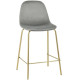 Стул Stool Group Валенсия SN полубарный OS-001CB HLR-18 велюр серый/золотые ножки