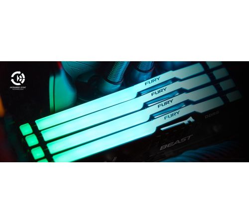 Оперативная память Kingston FURY Beast RGB 8ГБ DDR5 6000МГц KF560C36BBEA-8