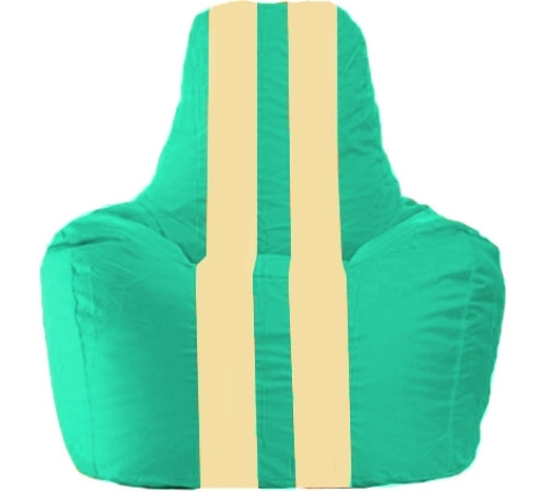 Кресло-мешок Flagman Спортинг С1.1-293 бирюзовый/светло-бежевый