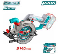 Дисковая циркулярная пила Total TSLI1402 без АКБ