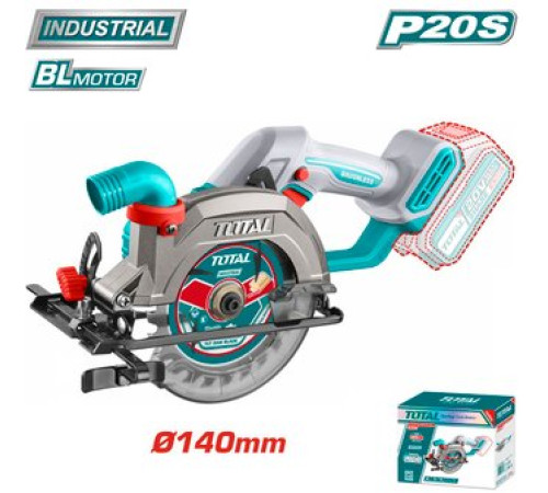 Дисковая циркулярная пила Total TSLI1402 без АКБ