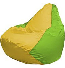 Кресло-мешок Flagman Груша Медиум Г1.1-256 жёлтый/салатовый