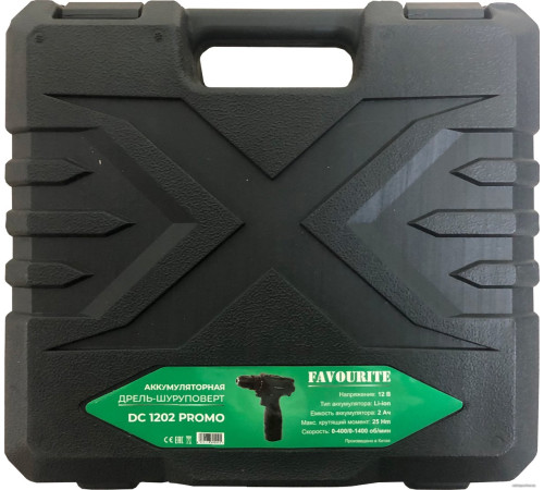 Дрель-шуруповерт Favourite DC-1202 PROMO с 2-мя АКБ, кейс