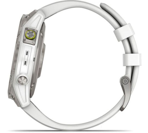 Умные часы Garmin Epix Sapphire Gen 2 серебристый титан/белый