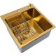 Кухонная мойка Basic CL DS Decor 45x50 золото, коландер, дозатор
