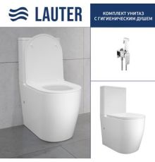 Унитаз напольный Lauter Rimless 21D2202 + гигиенический душ Rinse 21GN4051CH