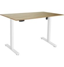 Стол с регулировкой высоты ErgoSmart Electric Desk Slim 1380х800х18 мм дуб натуральный/белый
