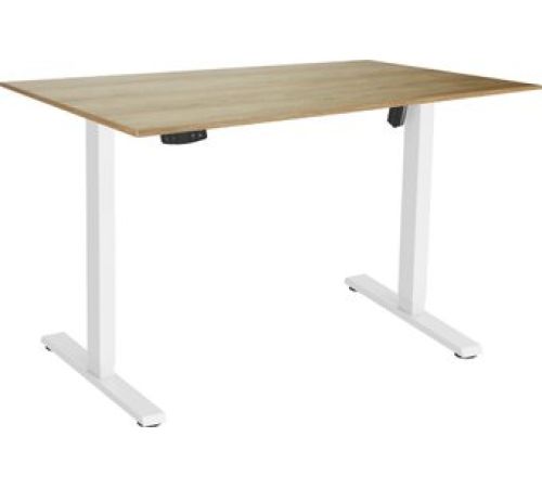 Стол с регулировкой высоты ErgoSmart Electric Desk Slim 1380х800х18 мм дуб натуральный/белый