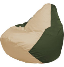 Кресло-мешок Flagman Груша Макси Г2.1-135 оливковый темный/бежевый
