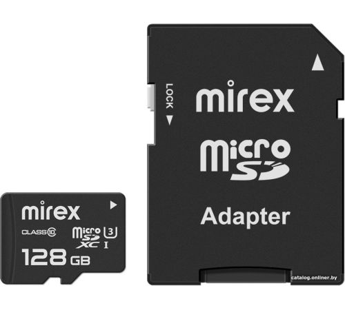 Карта памяти Mirex microSDXC 13613-AD3UH128 128GB с адаптером