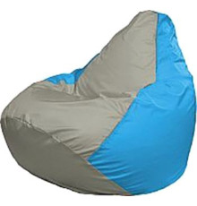 Кресло-мешок Flagman Груша Медиум Г1.1-337 серый/голубой