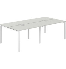 Офисный стол Norden 240х123.8х75 SG.251.SH.63.WH белый/серый бархат