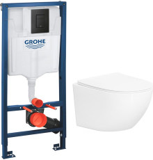 Унитаз подвесной Lauter Sulzdorf + GROHE Solido 38811KF0 белый с микролифтом