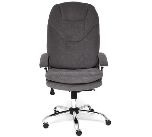 Кресло TetChair Softy LUX флок, серый