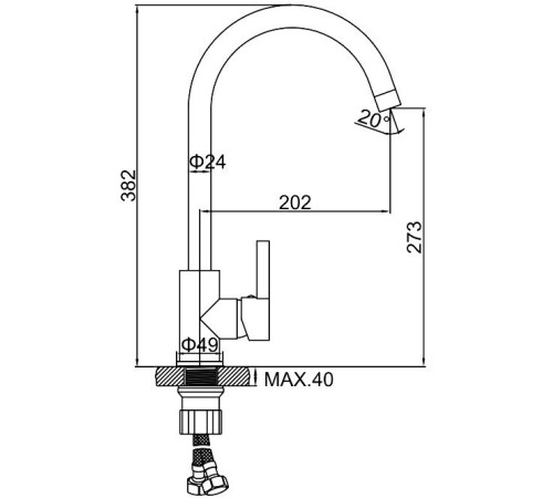 Смеситель Ledeme L4299D