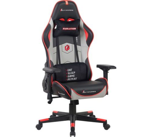 Игровое геймерское кресло Evolution Tactic PRO Special edition D1 черный/серый/красный