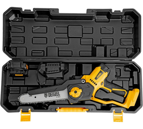 Аккумуляторная пила Denzel СCS-200BL с 1-им АКБ, кейс