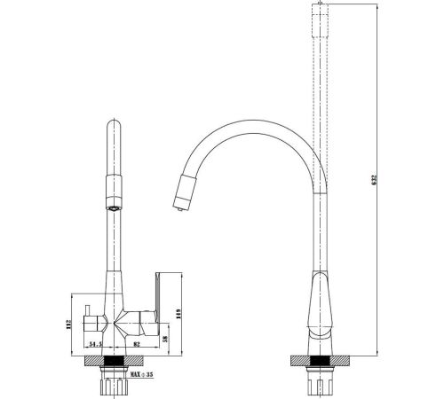 Смеситель Esko Coral CL03CrB