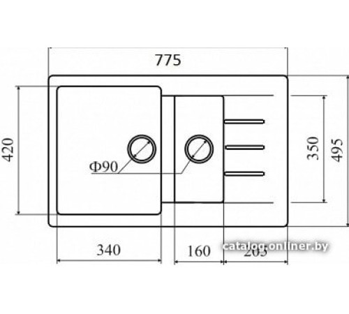 Кухонная мойка Zigmund & Shtain Rechteck 775.2 швейцарский шоколад