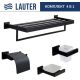 Набор аксессуаров для ванной Lauter 21SH71062 + 21SH71052 + 21SH71102 + 21SH71152 Matt Black, 4 предмета