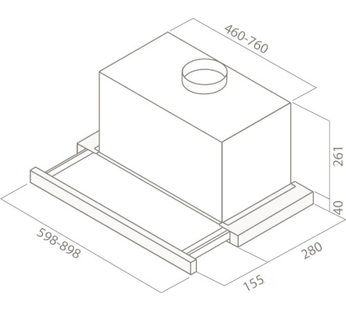 Кухонная вытяжка Elica Elite 26 IX/A/90/VT [PRF0094215]