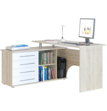 Стол Сокол КСТ-109 левый дуб сонома/белый