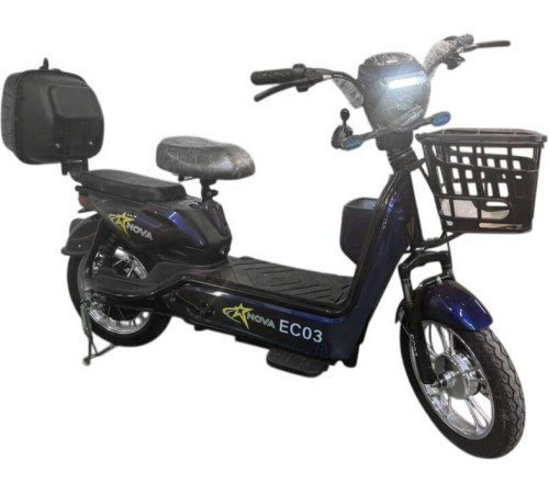 Электроскутер NOVA EC03 синий, без цепи