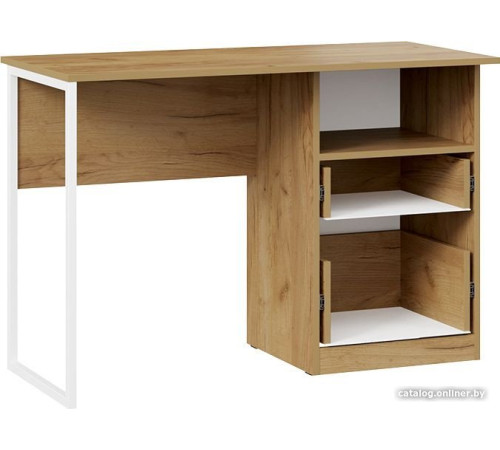 Стол Трия Хилтон тип 1 дуб крафт золотой/белый матовый