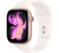 Умные часы Apple Watch Series 11 46 мм алюминиевый корпус, розовое золото/легкие румяна, спортивный силиконовый ремешок M/L