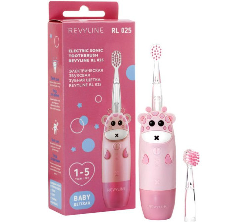 Электрическая зубная щетка Revyline RL 025 Baby розовый