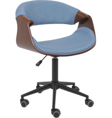 Офисное кресло AksHome Angara ткань, небесный XC188-26/черный