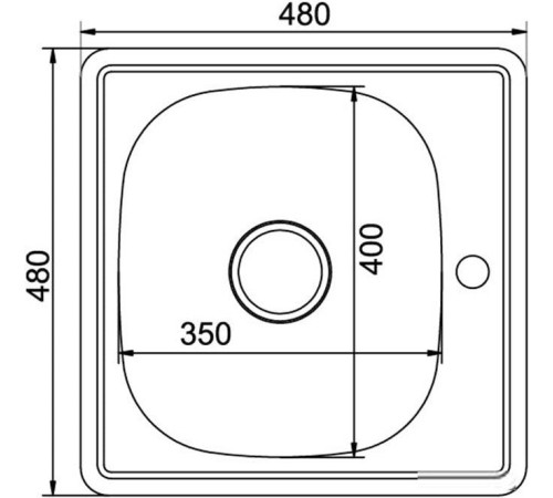Кухонная мойка Mixline 528187 полированная, 0.6 мм