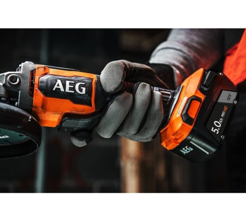 Угловая шлифмашина AEG Powertools BEWS 18-125BLPX2-502C 4935480858 с 2-мя АКБ