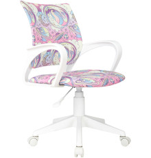 Офисное кресло Бюрократ Burokids 1W 1942510 мультиколор розовая луна/пластик белый