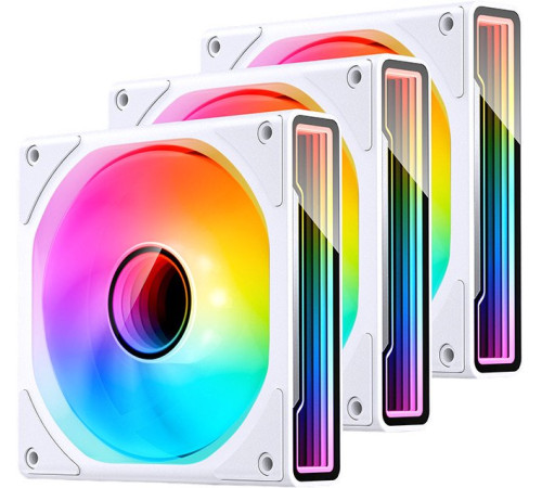 Комплект вентиляторов для корпуса Jonsbo ZK-120 белый, 3 шт.