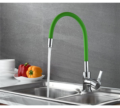 Смеситель Ledeme H98 L4898-5 зеленый/хром