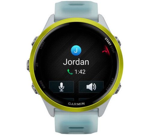 Умные часы Garmin Forerunner 570 47 мм серебристый/желтый