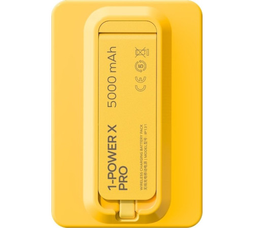 Внешний аккумулятор Momax 1-Power X Pro Magnetic Built-In USB-C IP131 5000mAh желтый