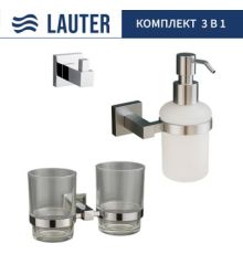 Набор аксессуаров для ванной Lauter 21SH6081 + 21SH6171 + 21SH6091 Chrome, 3 предмета