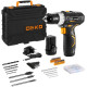 Дрель-шуруповерт Deko GCD12DU3 SET 5 063-4148 с 2-мя АКБ, кейс, набор оснастки