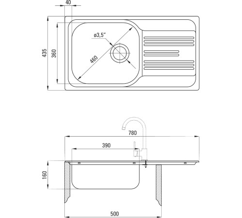 Кухонная мойка Deante Xylo ZEX 3113 оформление