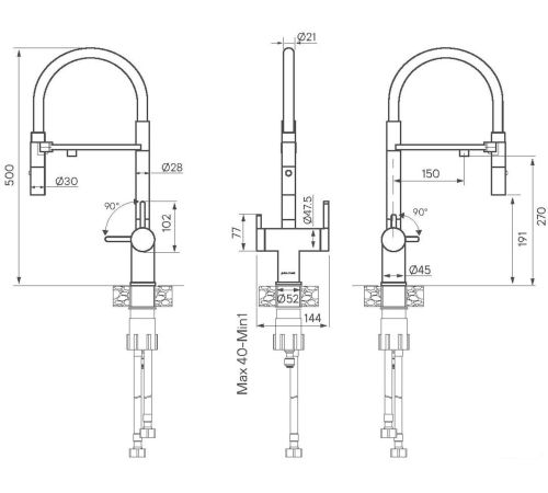 Смеситель Paulmark Gravity Gr213888-CR