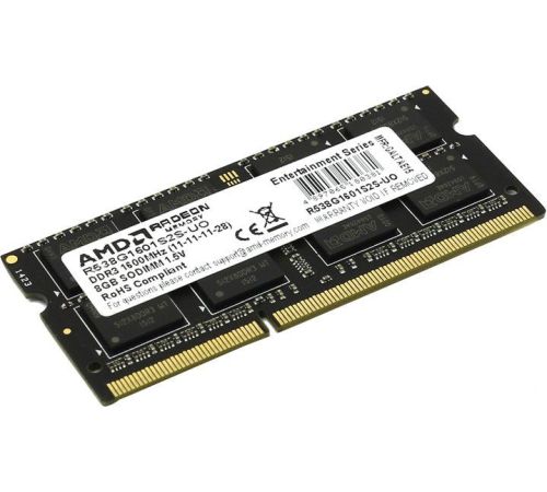 Оперативная память AMD 8GB DDR3 SO-DIMM PC3-12800 R538G1601S2S-UO