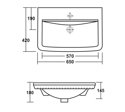Умывальник Керамин Милан 65