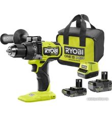 Ударная дрель-шуруповерт Ryobi RPD18X-242S 5133005283 с 2-мя АКБ 2 Ач+4 Ач, сумка