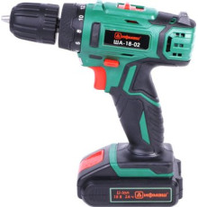 Дрель-шуруповерт Дифмаш ША-18-02 01022318 с 2-мя АКБ, кейс