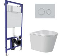 Унитаз подвесной Berges Wasserhaus Vita Rimless 043380 с сиденьем