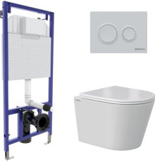 Унитаз подвесной Berges Wasserhaus Vita Rimless 043380 с сиденьем