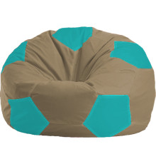 Кресло-мешок Flagman Мяч Стандарт М1.1-98 бежевый/бирюзовый